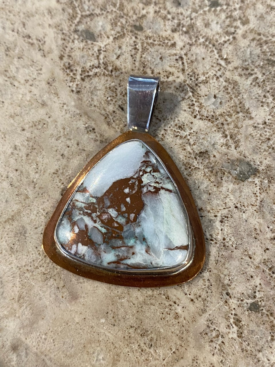 White Buffalo Turquoise Pendant