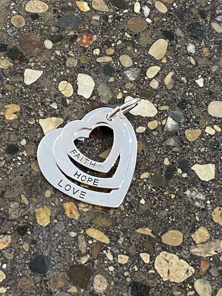 Triple Heart Sterling Silver Pendant