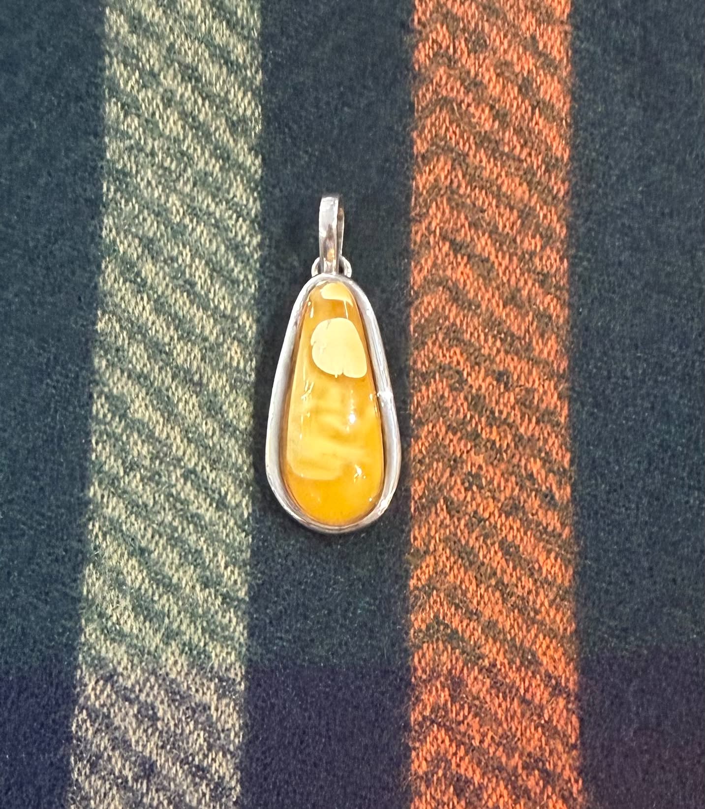 Butterscotch Amber Teardrop Pendant
