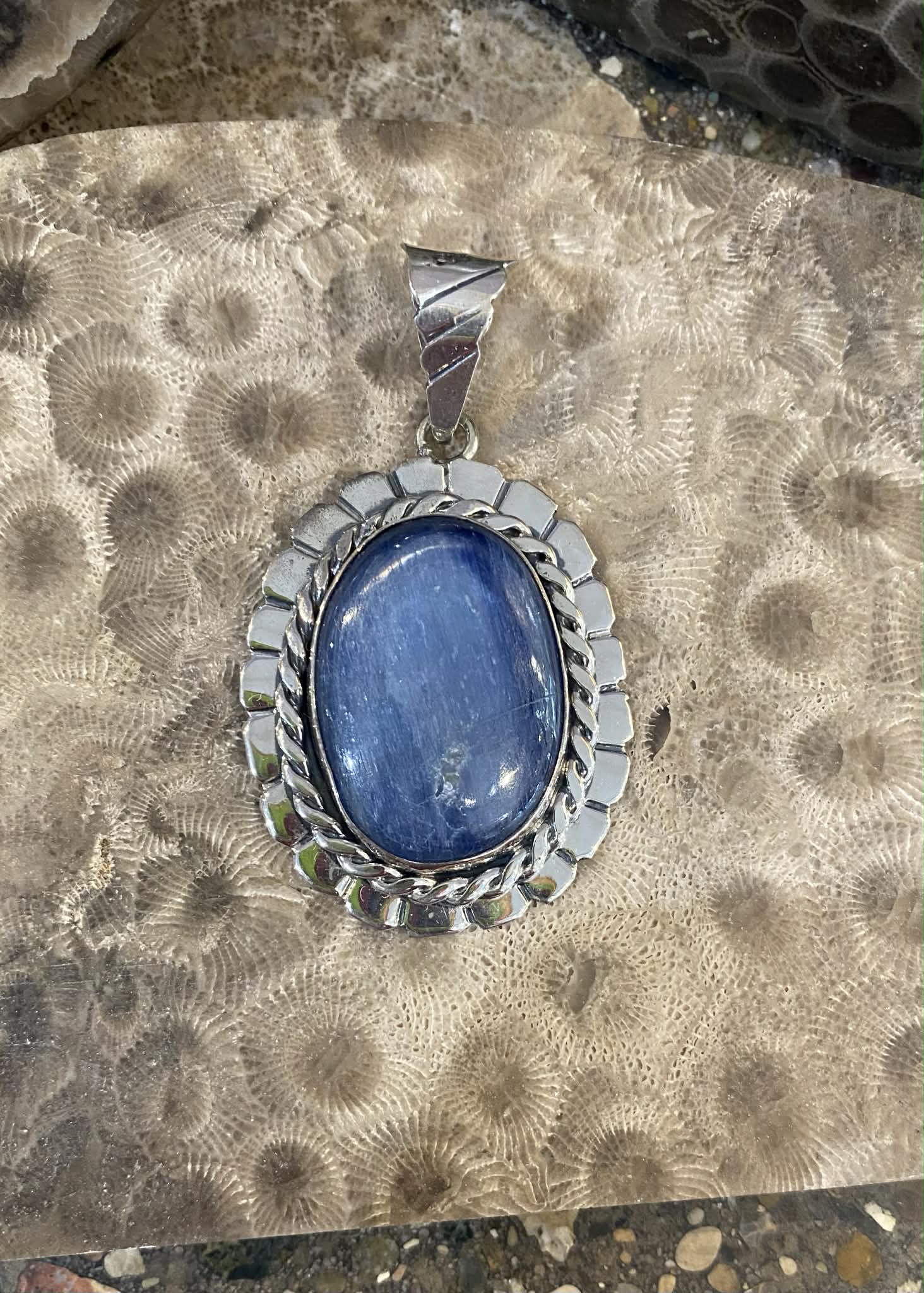 Kyanite Southwest Oval Pendant