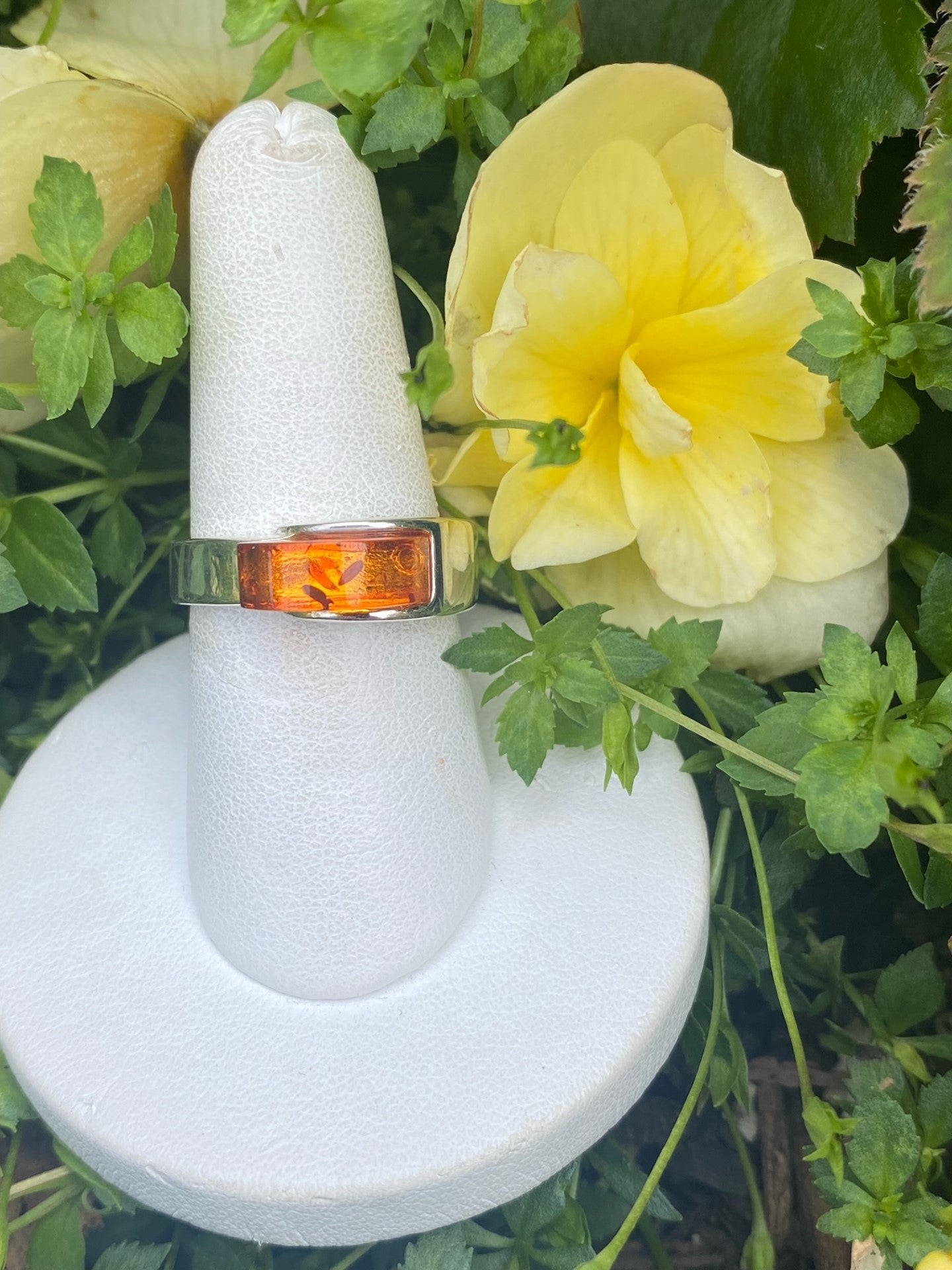 Amber Modern Style Ring