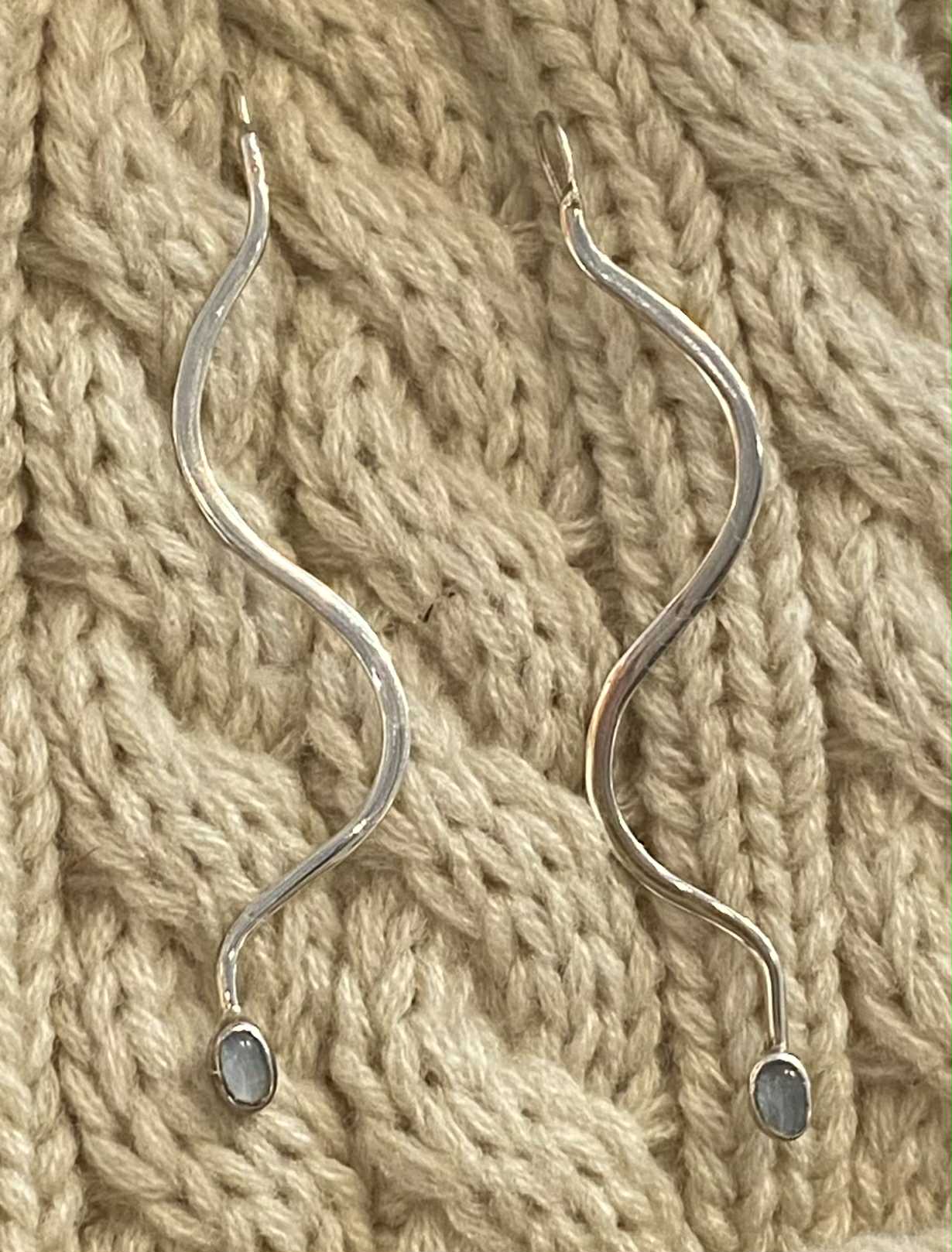 Australian Opal Threader Earring