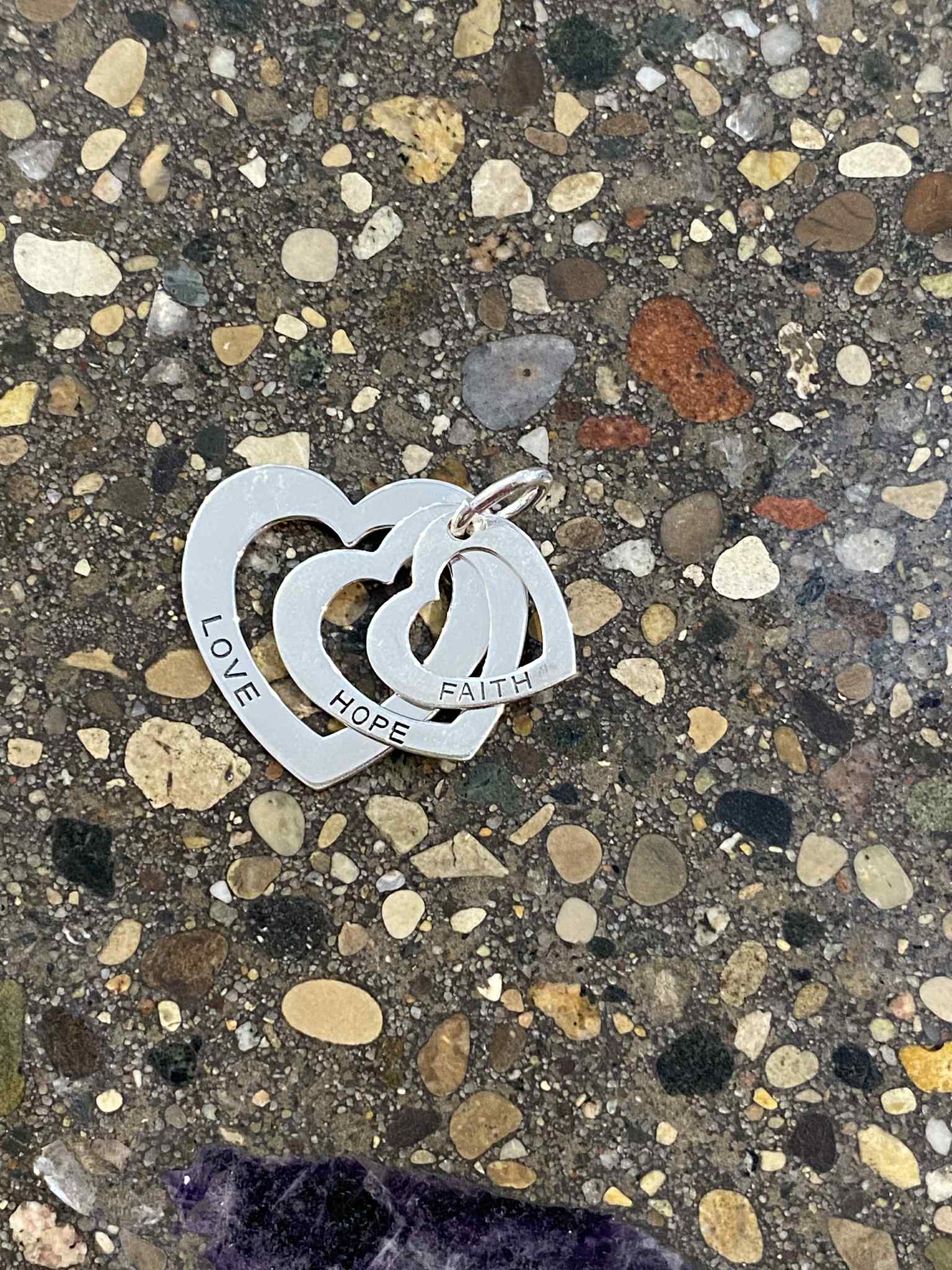 Triple Heart Sterling Silver Pendant