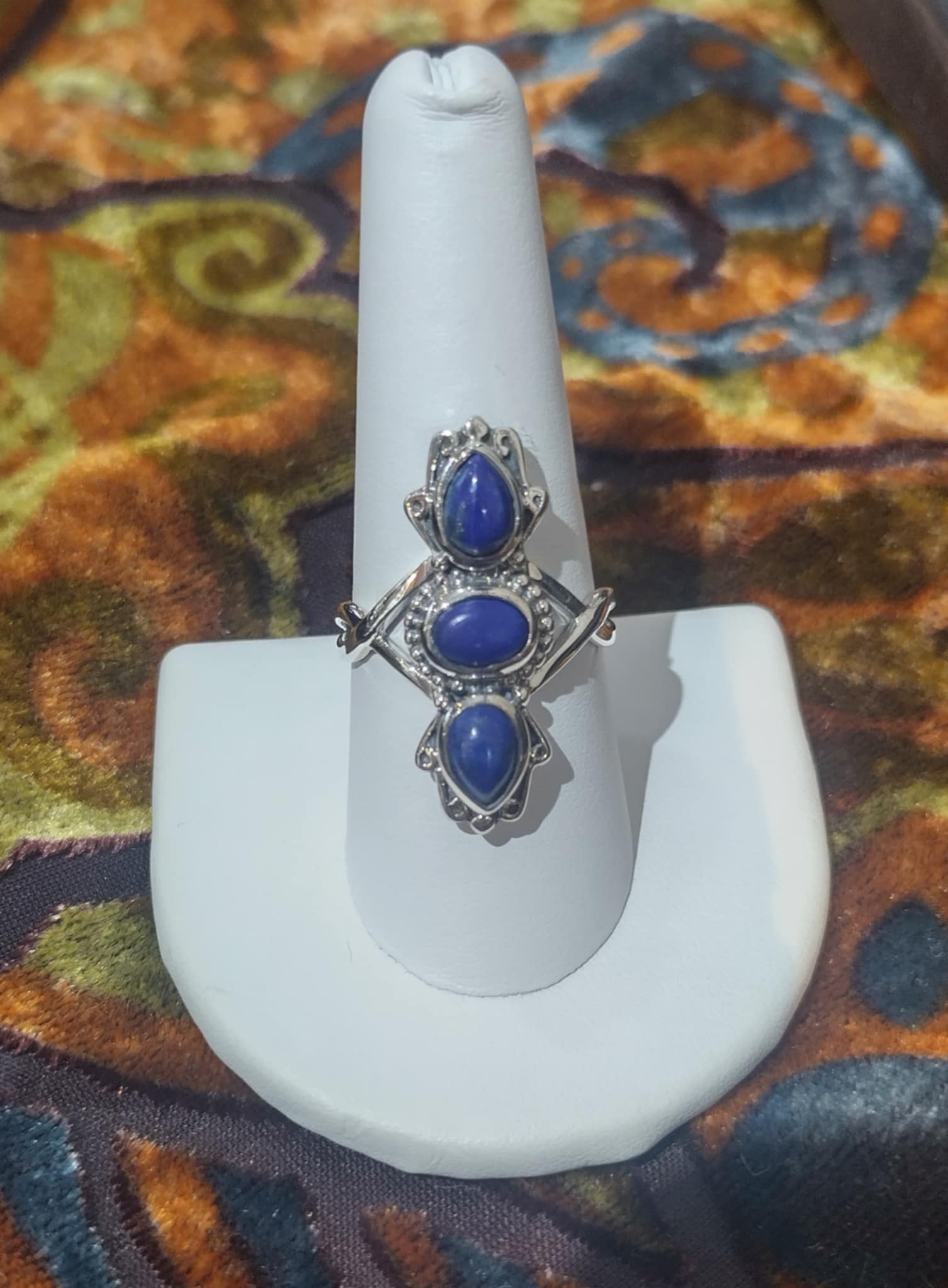 Lapis Lazuli 3 Stone Ring