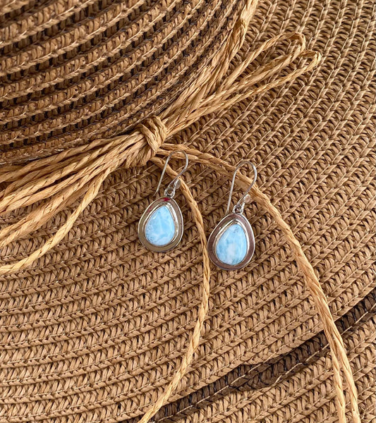 Larimar Teardrop Earrings