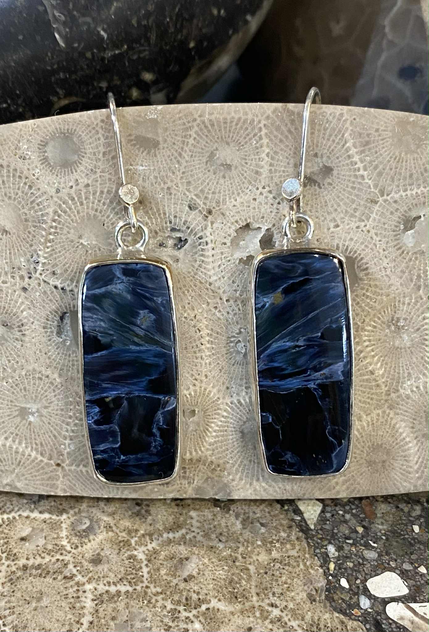 Pietersite Rectangle Earrings