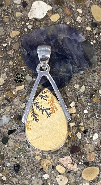 Psilomelane Dendrite Pendant