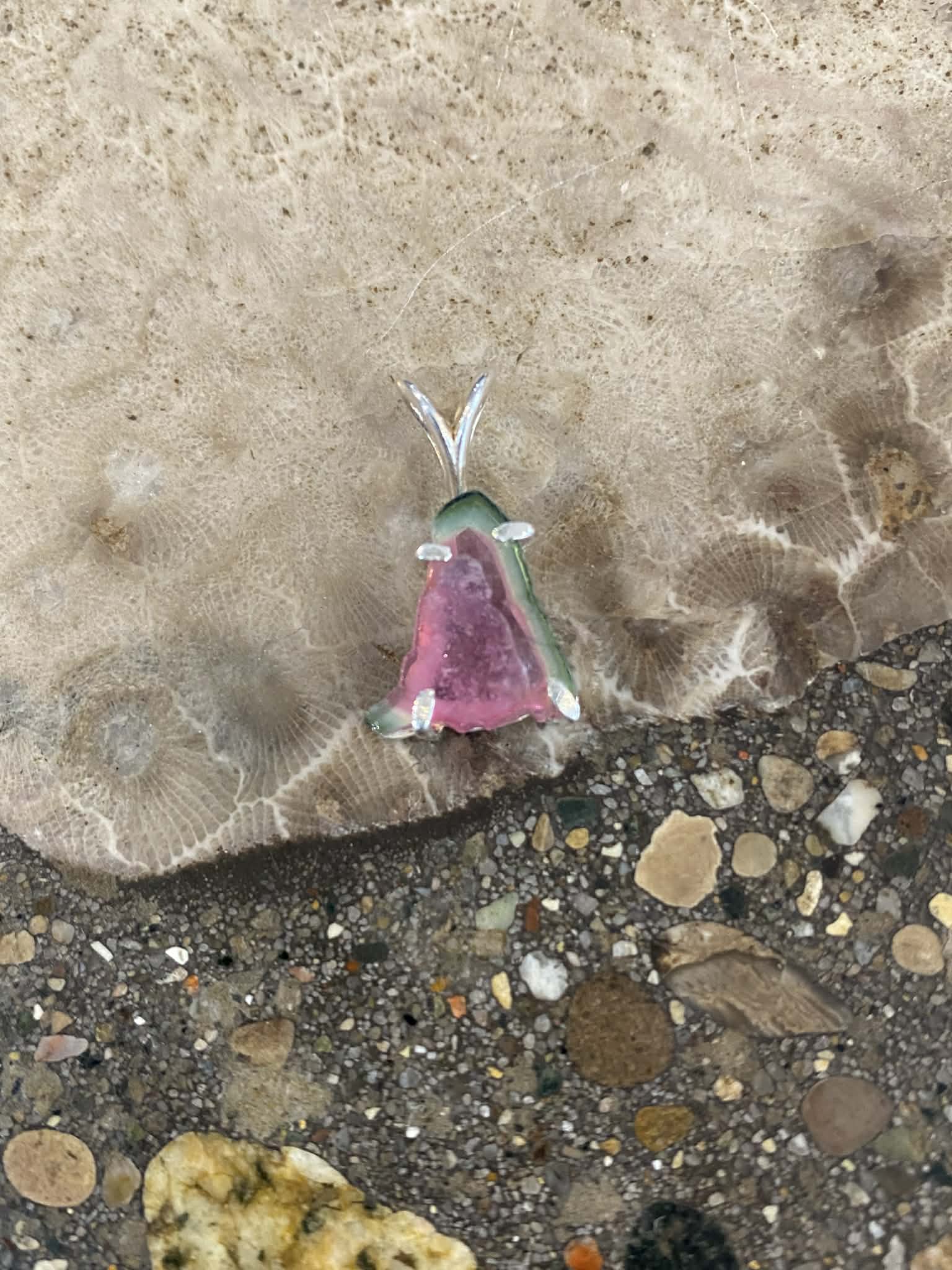 Watermelon Tourmaline Pendant