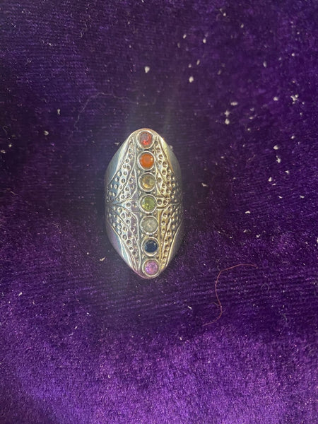Sterling Silver Rainbow Ring